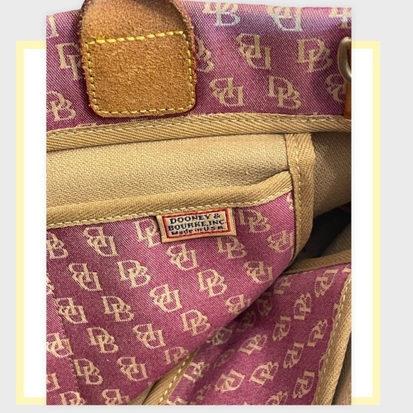 DOONEY & BOURKE Vintage Made in the USA Canvas Light Purple Handbag - Picture 8 of 10